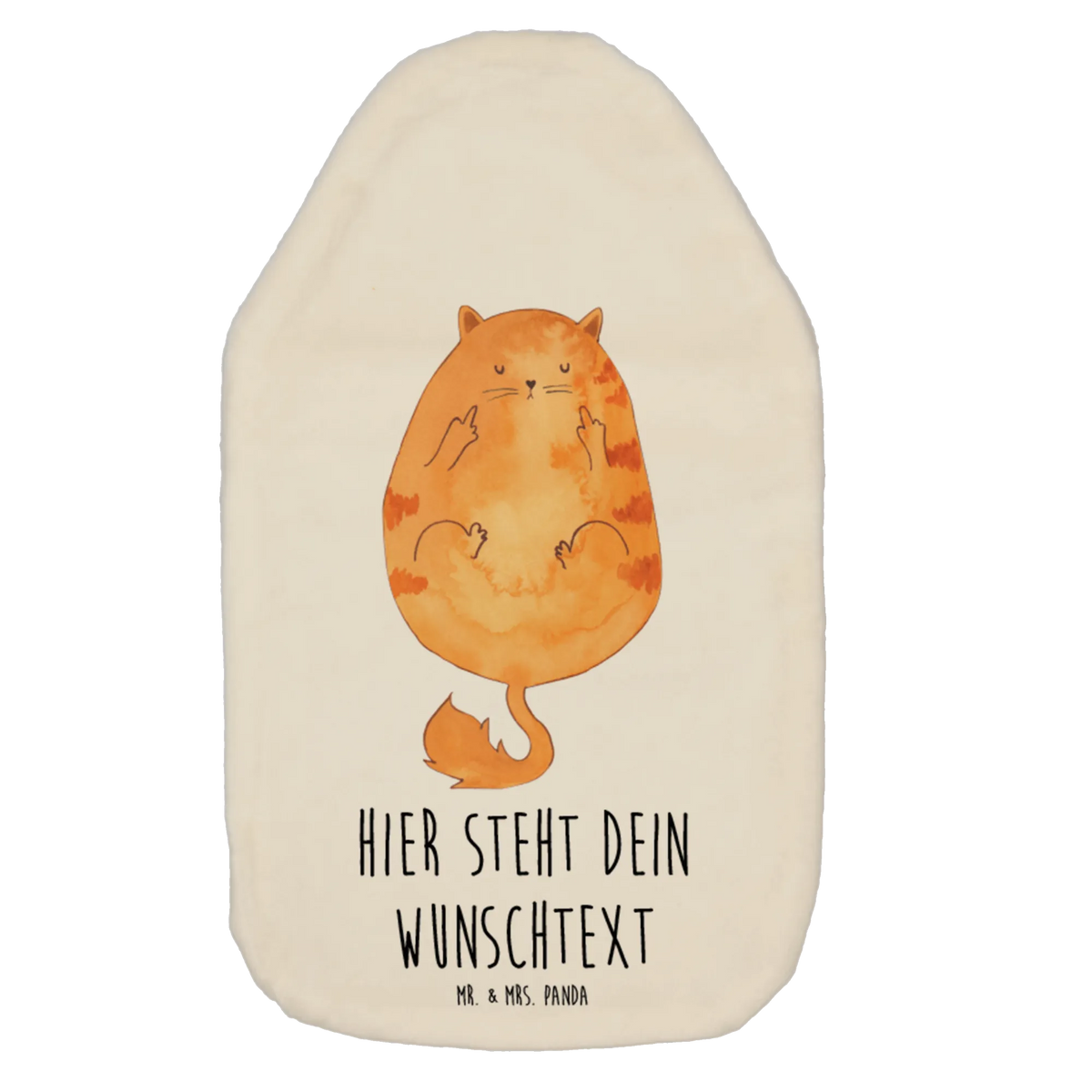 Personalised hot water bottle Cat Early riser animal lover, tomcat, kitty, meow, kitten, housecat, mama cat, love cats, cat image, cat fan, cat lover, cat fancier, cat decoration, gift for cat lover, cat owner, funny cats, cat sayings, cat motto, funny cat gifts, fan merchandise, cat stuff, morning grumbler, The early bird can kiss my ass, early riser, pussy