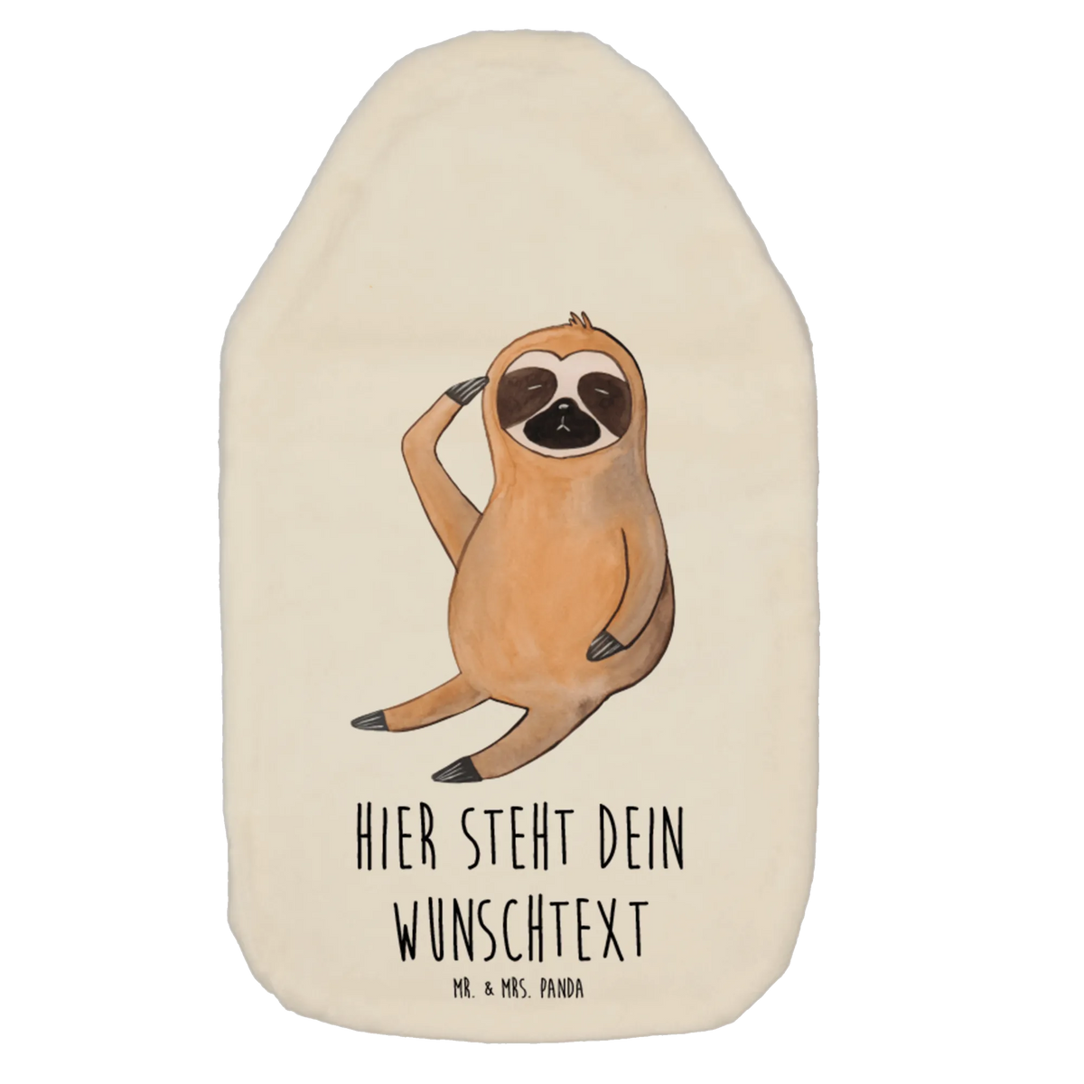 Personalised hot water bottle sloth Bird Sloth, sloth, trend animal, lazy, early riser, the early bird, early bird, morning grumbler, favourite animal