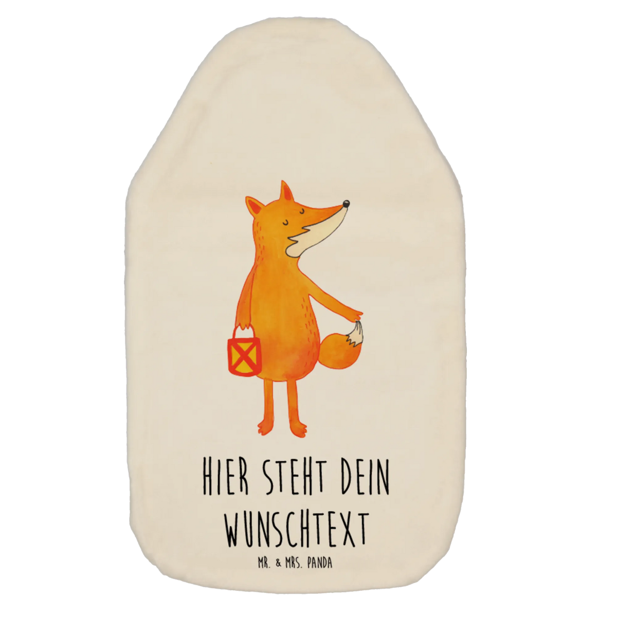 Personalised hot water bottle Fox Lantern fox, foxes, forest wildlife, clever as a fox, animal lover, Spell comforting, Saint Martin, Lantern parade, Lantern, Fox, Caesar Otto Hugo Flaischlen, Foxes, Lovesickness Spell, Cheer up