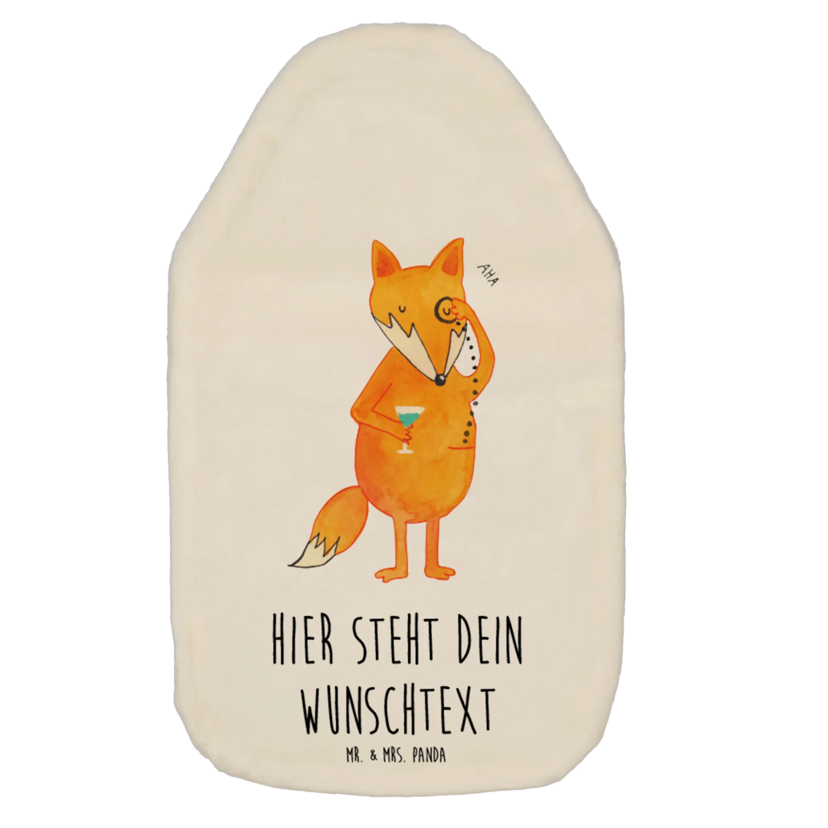 Personalised hot water bottle Fox lord fox, foxes, forest wildlife, clever as a fox, animal lover, motivation saying, lovesickness gift, saying funny, words of consolation, problem solving
