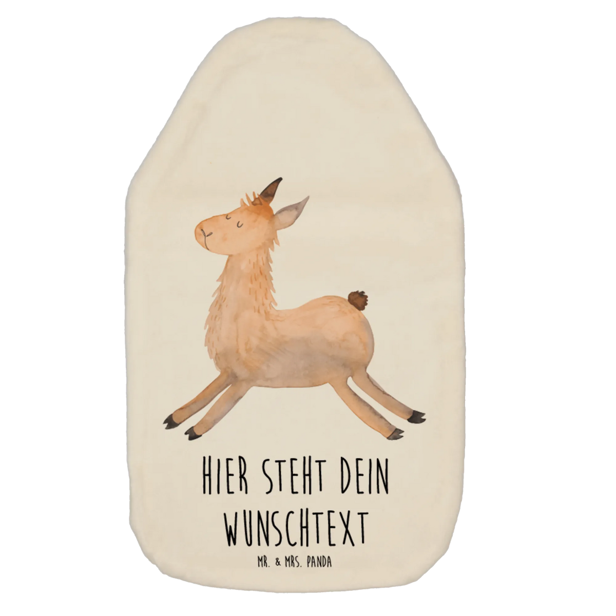 Personalised hot water bottle lama Jump Llama, llama, alpaca, trendy animal, happy day, Lama, luck, llamas, happy, good morning, favourite day, girlfriend, start, exam, new start, heartache, graduation