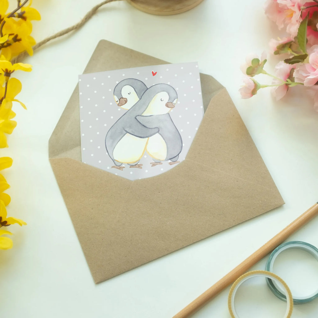Grußkarte Pinguin Beste Adoptivschwester der Welt Hochzeitskarte, Grußkarte, Einladungskarte, Klappkarte, Karte, Geburtstagskarte, Ansichtskarten, Glückwunschkarte, für, Dankeschön, Geschenk, Schenken, Geburtstag, Geburtstagsgeschenk, Geschenkidee, Danke, Bedanken, Mitbringsel, Freude machen, Geschenktipp, Beste, Schwester, Familie, Adoptiv, Adoptivschwester, Tochter, adoptiert, Sister, Kleinigkeit, Geschwister, Schwesterherz