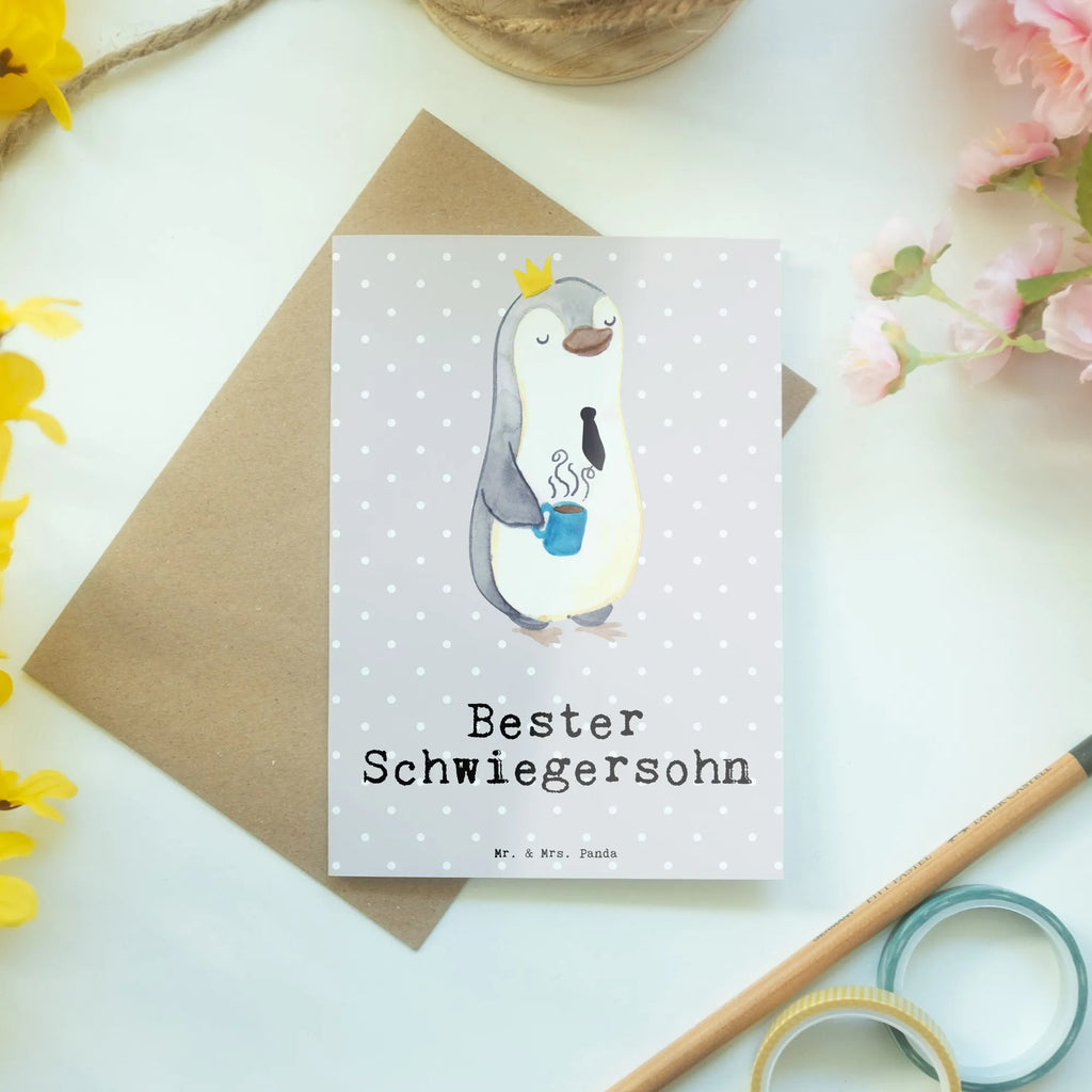 Greetings card penguin Best son in law invitation card, greeting card, folding card, birthday card, wedding card, for, thank you, gift, giving, birthday, birthday present, gift idea, souvenir, make you happy, gift tip, by marriage, wife, Son-in-law, daughter, son&#39;s wife, marriage, wedding