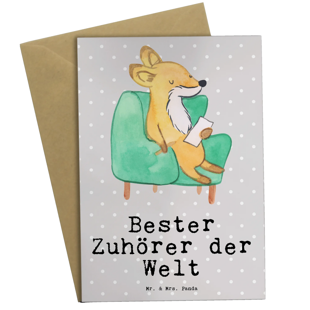 Grußkarte Fuchs Bester Zuhörer der Welt Glückwunschkarte, abiturkarte, spruchkarte, kommunionskarte, Motivkarte, neujahrskarte, Grußkarten, valentinstagskarte, Klappkarte, firmungskarte, osterkarte, glückwunschkarten, Beileidskarte, Grußkarte, einladungskarten, osterkarten, vatertagskarte, jubiläumskarte, dankeskarten, genesungskarte, weihnachtskarten, babykarte, hochzeitskarten, Geschenkidee, Geschenk, Schenken, Mitbringsel, Geburtstag, Geburtstagsgeschenk, für, Danke, Dankeschön, Bedanken, Freude machen, Geschenktipp, Hilfe, Freundin, Zuhörer, Hilfsbereit, Freund, Offenes Ohr