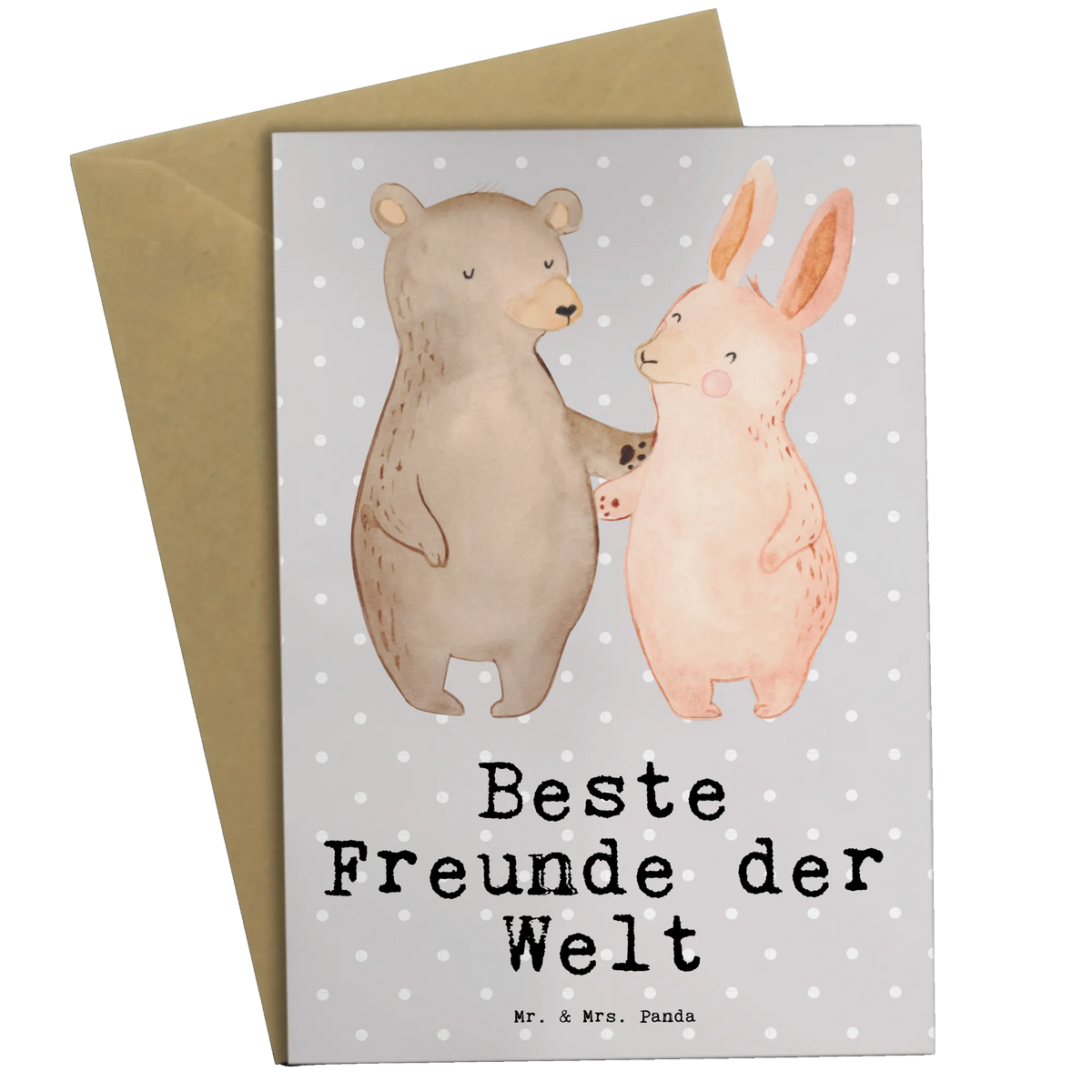 Greetings card Hare best friends in the world gift, birthday, gift idea, birthday present, giving, thank you, for, make you happy, gift tip, girlfriend, friendship, boyfriend, dude, friends