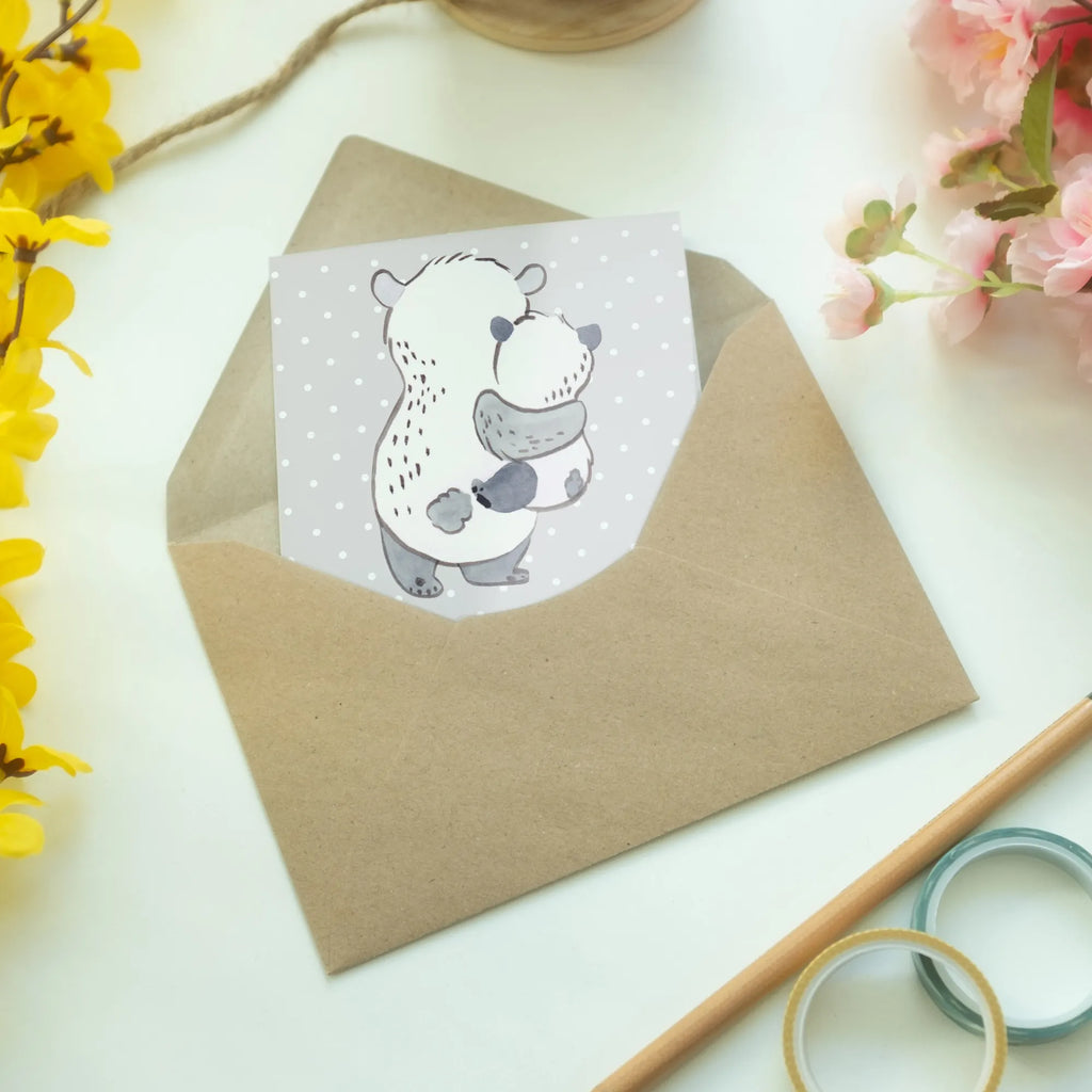 Kartka okolicznościowa Panda Najlepsi rodzice zastępczy na świecie dla, Dziękuję, Prezent, Wręczyć, Urodziny, Prezent urodzinowy, Pomysł na prezent, Podziękować, Upominek, Sprawić radość, Tip na prezent