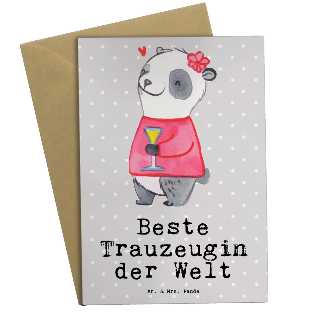 Grußkarte Panda Beste Trauzeugin der Welt Geburtstagskarte, Glückwunschkarte, Karte, Ansichtskarten, Einladungskarte, Hochzeitskarte, Klappkarte, Grußkarte, für, Dankeschön, Geschenk, Schenken, Geburtstag, Geburtstagsgeschenk, Geschenkidee, Danke, Bedanken, Mitbringsel, Freude machen, Geschenktipp, Trauhzeugin, Trauung, Standesamt, JGA, Hochzeit, Braut, Heirat, Kirche, Freundin, Trauzeugin