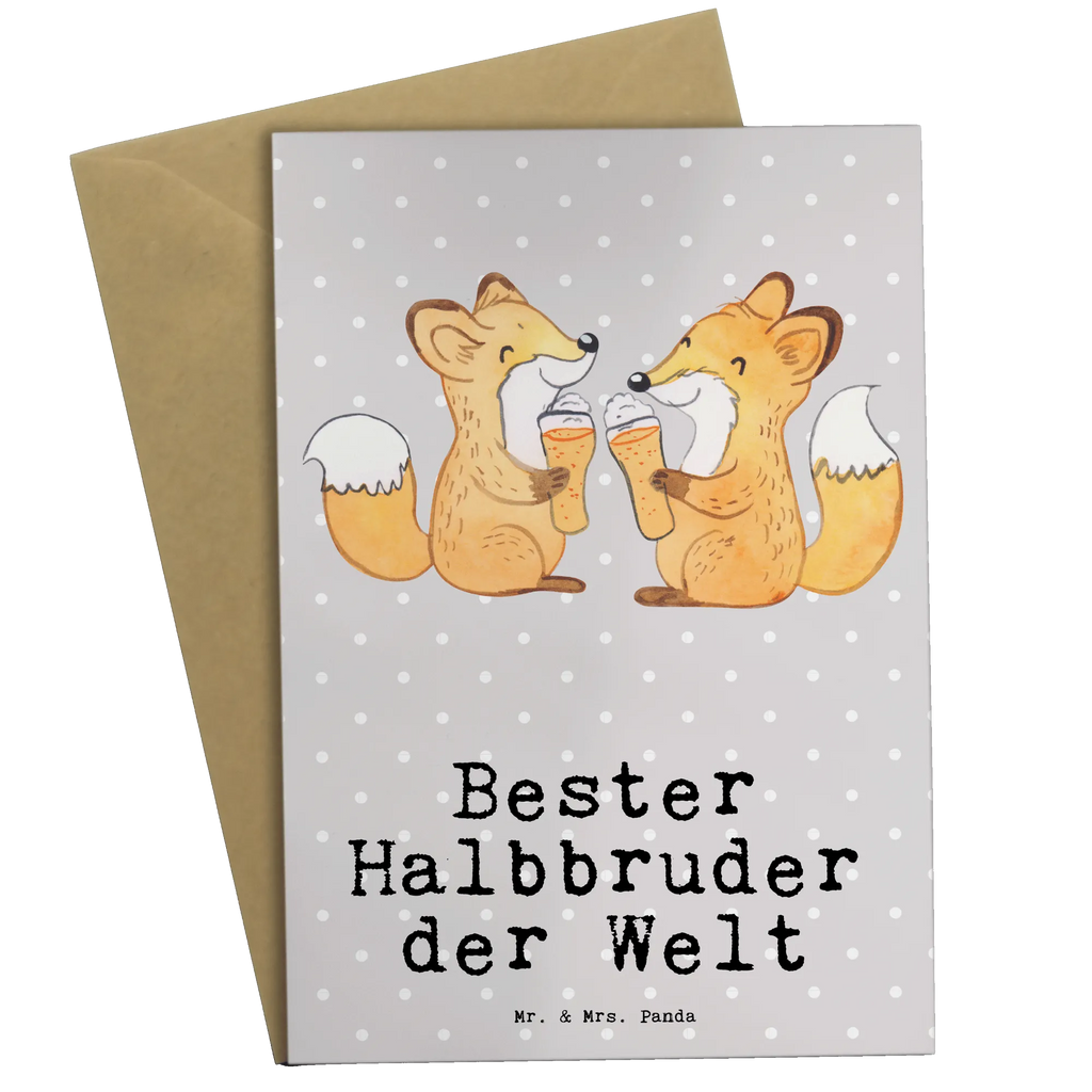 Grußkarte Fuchs Bester Halbbruder der Welt Karte, Klappkarte, Geburtstagskarte, Hochzeitskarte, Grußkarte, Glückwunschkarte, Einladungskarte, Ansichtskarten, für, Dankeschön, Geschenk, Schenken, Geburtstag, Geburtstagsgeschenk, Geschenkidee, Danke, Bedanken, Mitbringsel, Freude machen, Geschenktipp, Stiefgeschwister, Familie, Brother, Schwester, Stiefbruder, Bruderherz, Bester, Bruder, Kleinigkeit, Halbbruder, Stief, Geschwister, Brudi, Sohn