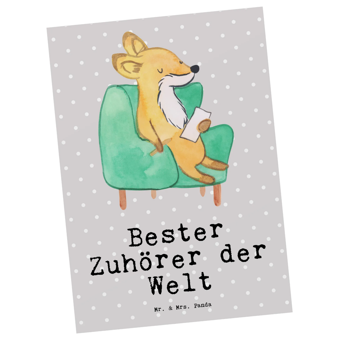 Postkarte Fuchs Bester Zuhörer der Welt einzelkarte, Designkarte, Kunstkarten, spruchkarte, Grußkarte, Ansichtskarten, Fotokarte, kunstkarte, Motivkarte, Postkarte, Postkarten, bildkarte, Ansichtskarte, Geschenkidee, Geschenk, Schenken, Mitbringsel, Geburtstag, Geburtstagsgeschenk, für, Danke, Dankeschön, Bedanken, Freude machen, Geschenktipp, Freund, Hilfe, Freundin, Zuhörer, Hilfsbereit, Offenes Ohr