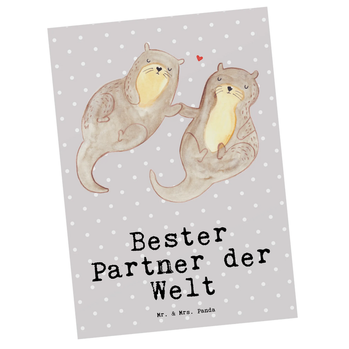Postkarte Otter Bester Partner der Welt