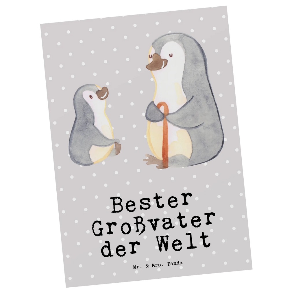 Postkarte Pinguin Bester Großvater der Welt Ansichtskarte, Kunstkarten, Motivkarte, spruchkarte, einzelkarte, Fotokarte, Ansichtskarten, Postkarten, Postkarte, kunstkarte, bildkarte, Grußkarte, Designkarte, Geschenkidee, Geschenk, Schenken, Mitbringsel, Geburtstag, Geburtstagsgeschenk, für, Danke, Dankeschön, Bedanken, Freude machen, Geschenktipp, Opi. Großpapa, Bester, Enkelkind, Großvater, Oppa, Großeltern, Enkelin, Kleinigkeit, Oppi, Grossvater, Opa, Enkel