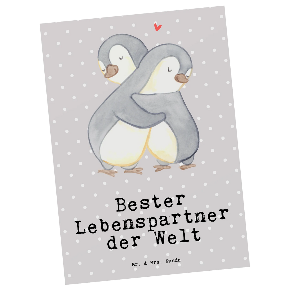 Postkarte Pinguin Bester Lebenspartner der Welt Geschenkkarte, Einladung, Grußkarte, Einladungskarten Geburtstag, Einladung Geburtstag, Ansichtskarten, Einladungskarte, Karte, Ansichtskarte, Postkarte, Dankeskarte, Geburtstagskarte, für, Dankeschön, Geschenk, Schenken, Geburtstag, Geburtstagsgeschenk, Geschenkidee, Danke, Bedanken, Mitbringsel, Freude machen, Geschenktipp, Hochzeitstag, Freund, Ehefrau, Partner, Ehemann, Lebenspartner, verliebt, Liebe, Ehepartner, Freundin