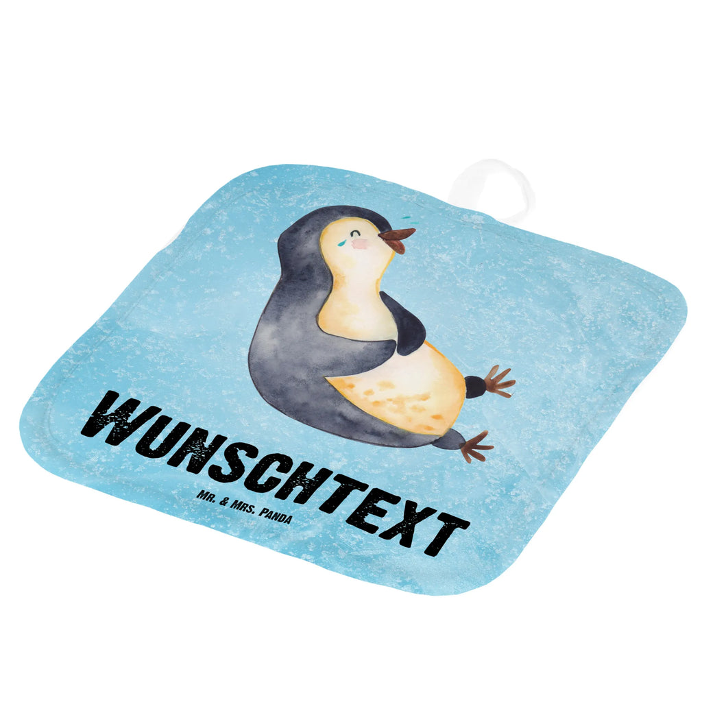 Personalised pot holder Penguin Laugh Penguin, North Pole, Winter, Penguins, Optimismus, lustiger Spruch, Pinguine, Fröhlich, Pinguin