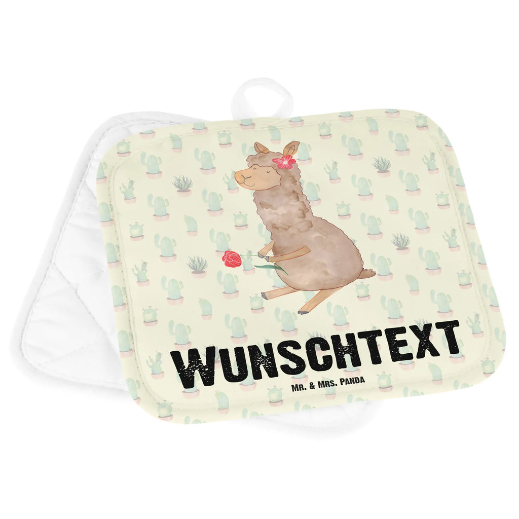 Personalised pot holder alpaca flower alpaca, llama, pako, camel, Peru, animal, favourite animal, flower, llamas, Alpaca