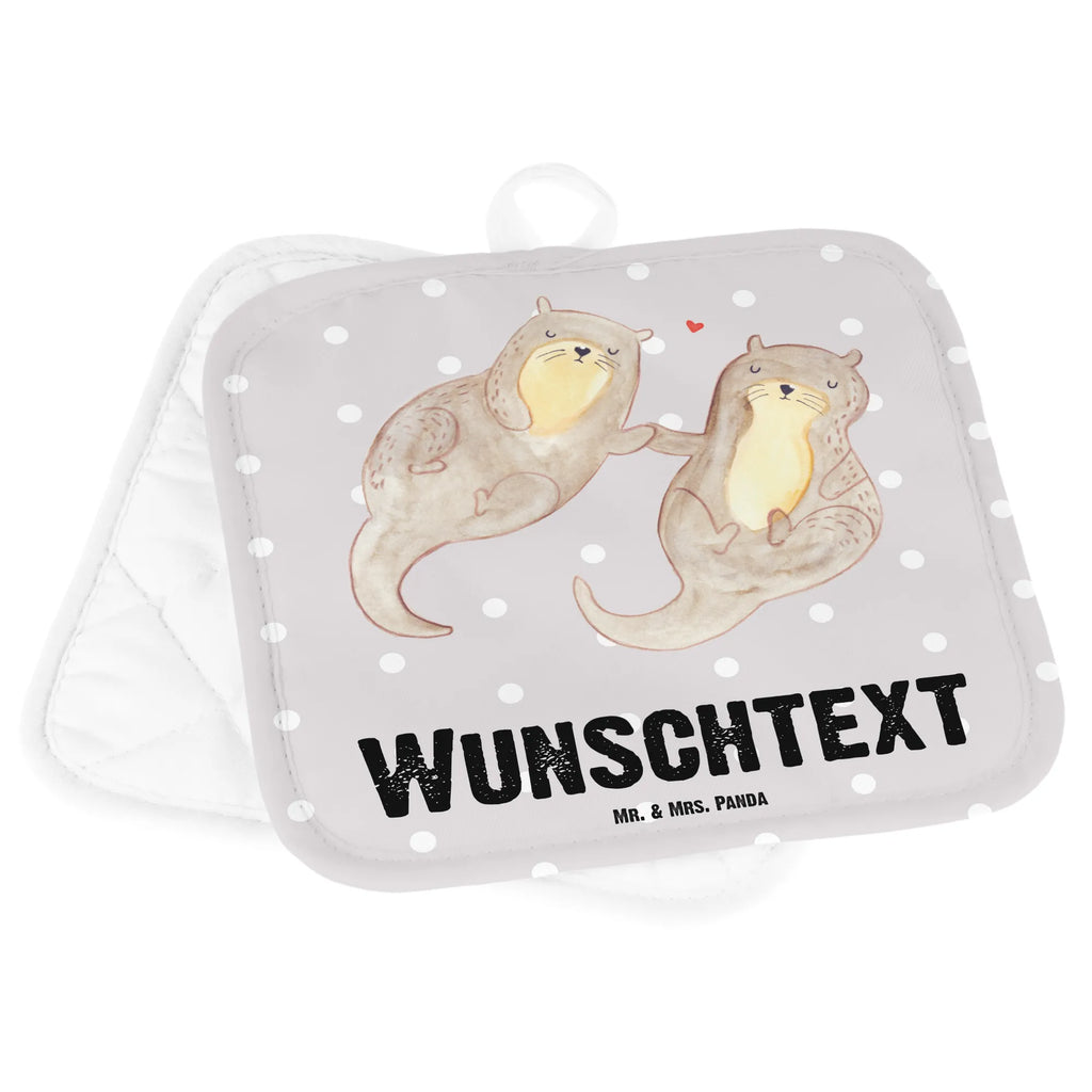 Personalisierte Topflappen Otter händchenhaltend Topflappen Personalisiert, Personalisierte Topfuntersetzer, Namensaufdruck, Topflappen Set Personalisiert, Personalisierter Ofenhandschuh, Topflappen mit Namen, Otter, Fischotter, Seeotter, Otter Seeotter See Otter