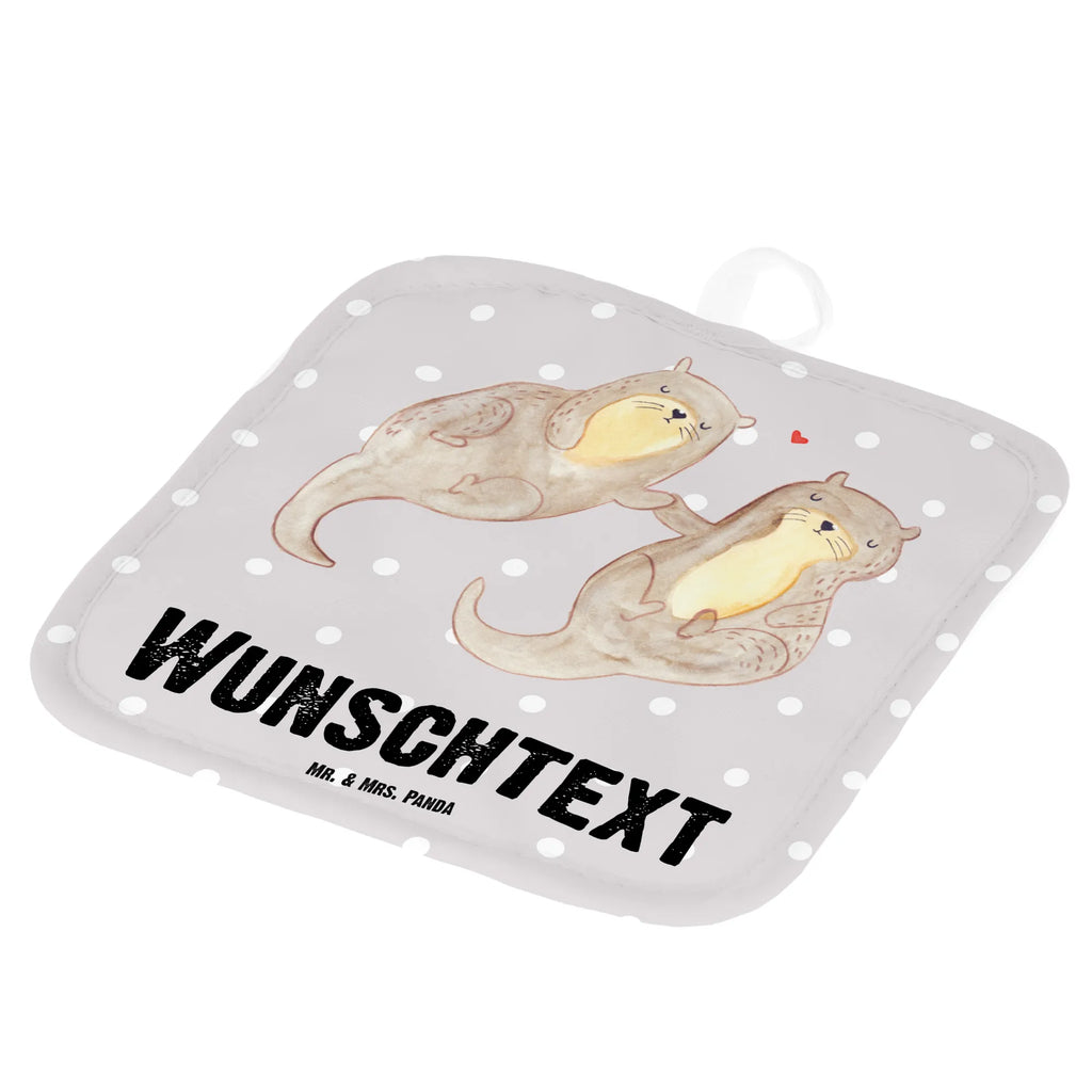 Personalisierte Topflappen Otter händchenhaltend Topflappen Personalisiert, Personalisierte Topfuntersetzer, Namensaufdruck, Topflappen Set Personalisiert, Personalisierter Ofenhandschuh, Topflappen mit Namen, Otter, Fischotter, Seeotter, Otter Seeotter See Otter