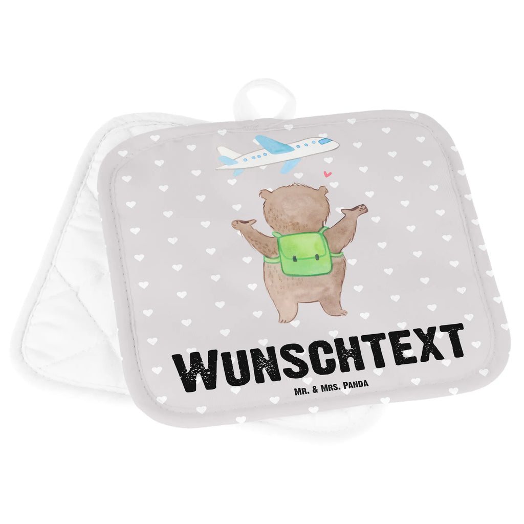 Spersonalizowane rękawice kuchenne niedźwiedź samolot Miłość, partner, przyjaciel, przyjaciółka, mąż, żona, wesele, zaręczyny, prośba o rękę, prezent miłosny, rocznica, dzień ślubu