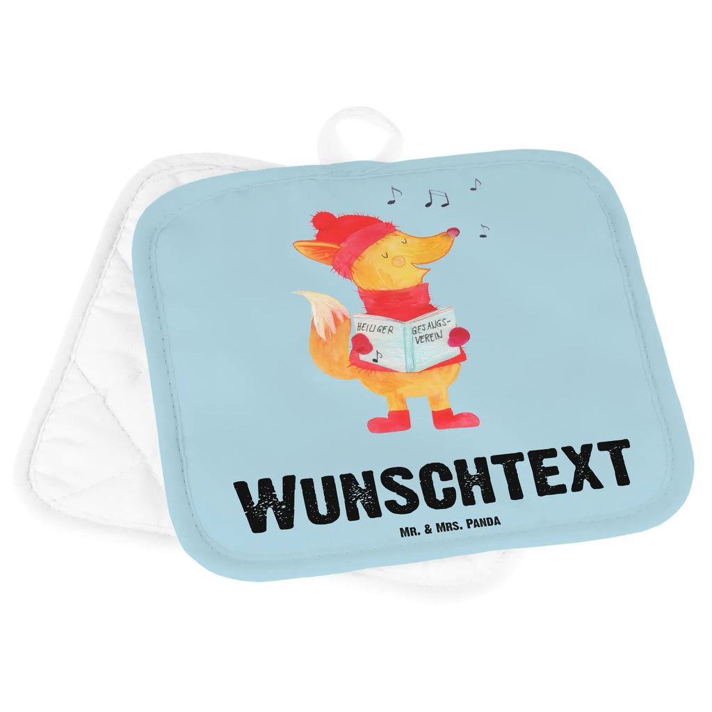 Personalised pot holder Fox Singer Winter, Christmas, Christmas time, snow