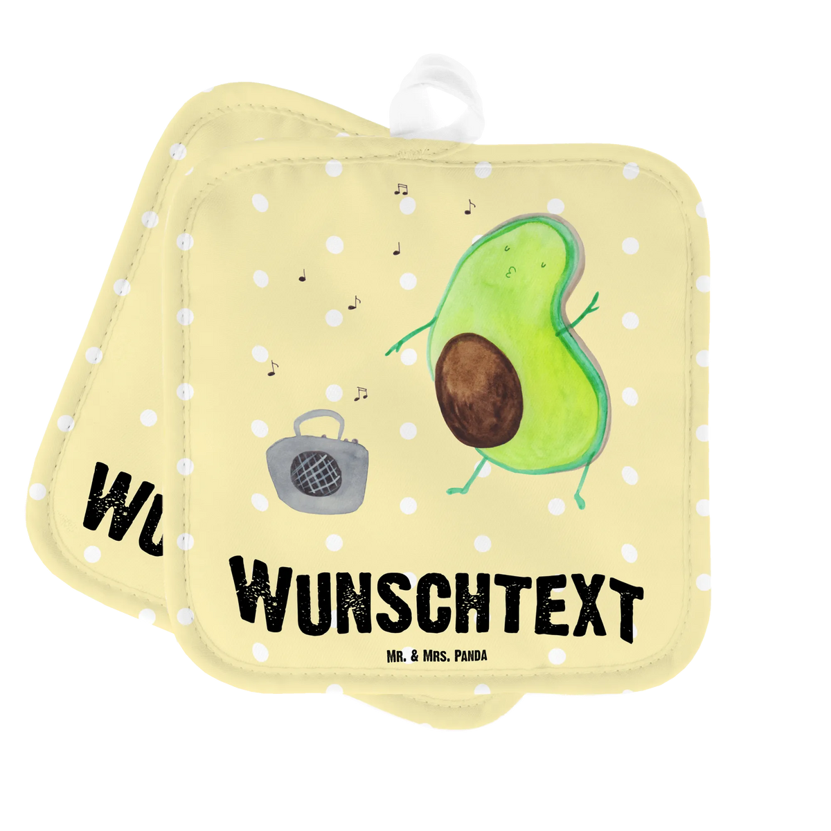 Personalised pot holder avocado Dance avocado, vegetables