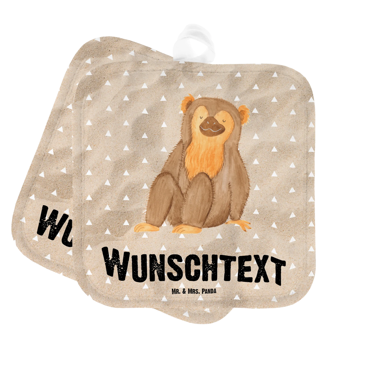 Personalised pot holder Monkey Africa, respect, self-love, self-confidence, motivation, monkey, love, self-esteem, selfcare, monkeys