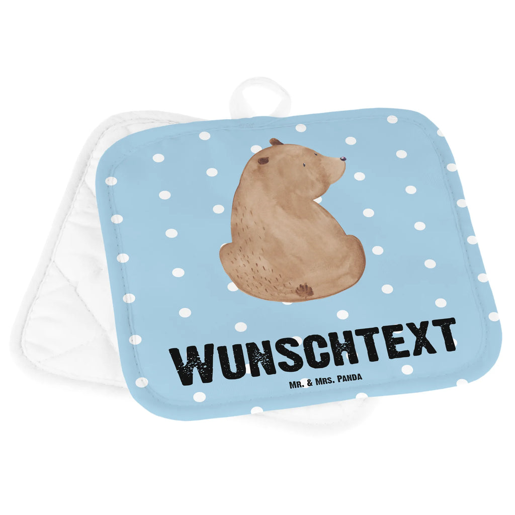 Personalisierte Topflappen Bär Schulterblick Personalisierte Topfuntersetzer, Topflappen Set Personalisiert, Personalisierter Ofenhandschuh, Topflappen Personalisiert, Topflappen mit Namen, Namensaufdruck, Teddy, Bär, Teddybär, Weltansicht, Selbstachtung, Bären, Weisheit, Motivation, Bärenliebe