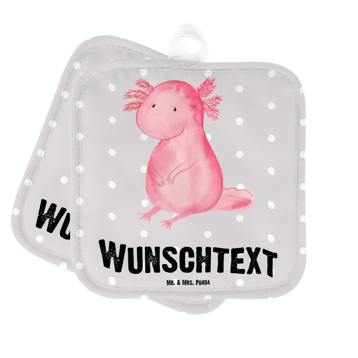Personalisierte Topflappen Axolotl Niedlich Küchenzubehör personalisiert, Topflappen selbst gestalten, Topflappen Set Personalisiert, Topflappen bedrucken, Topfhandschuhe personalisiert, Küchentextilien personalisiert, Topflappen mit Namen, Topfhandschuhe mit Namen, Topflappen Personalisiert, Küchenaccessoires personalisiert, Personalisierte Topfhandschuhe, Personalisierte Topflappen, Axolotl, Molch, Fröhlich, Vergnügt, Weisheit, Axolot, Lebensweisheit, Lebensstil, Freundin, Zufrieden, Liebe