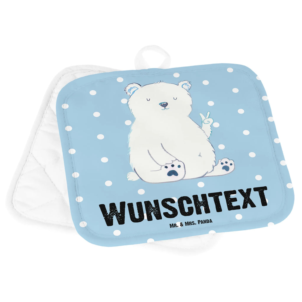 Personalised pot holder Icebear Lazy bear, teddy, teddy bear, cuddly toy, lazy, home office, relaxing, work, North Pole, office job, workplace, office, Polar bear