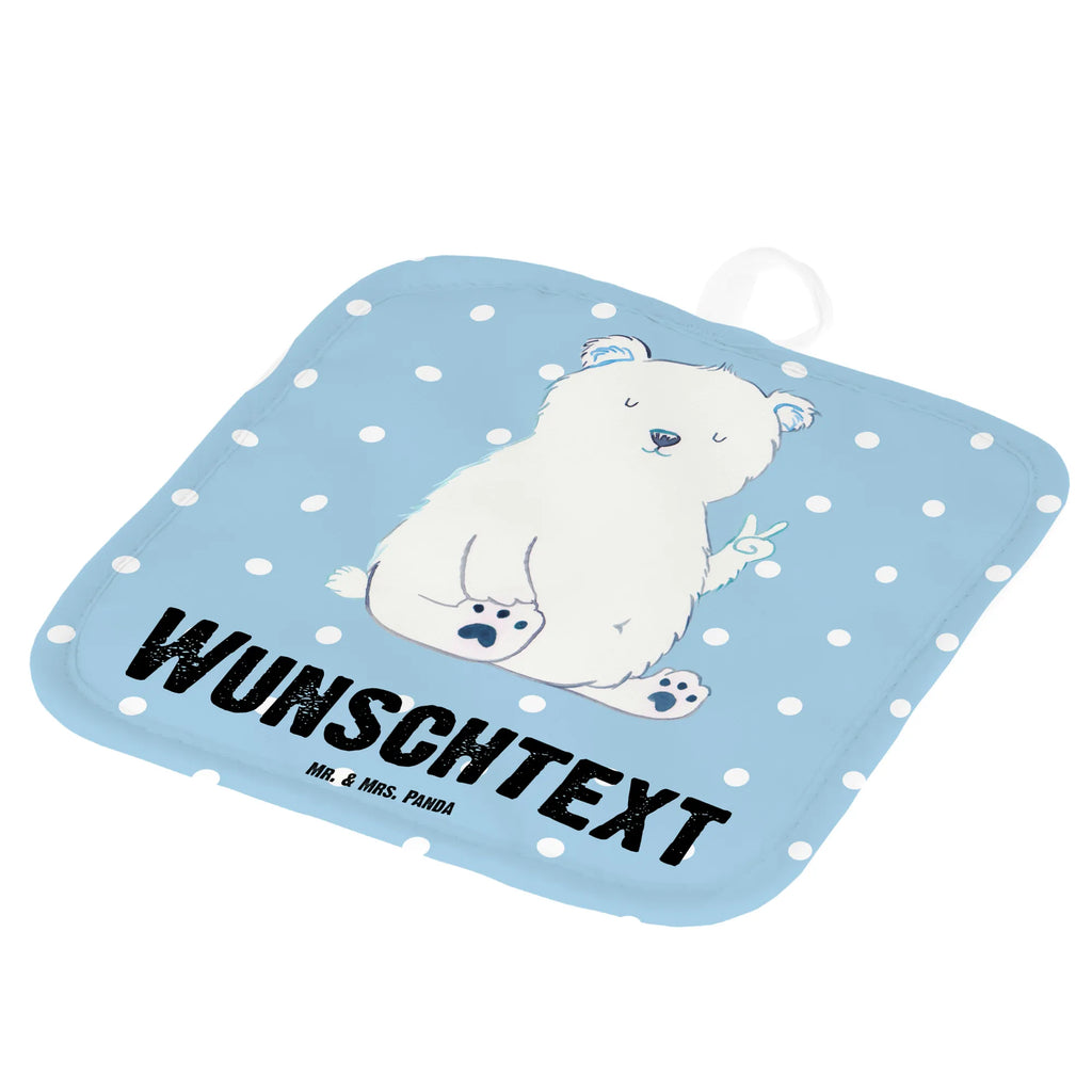 Personalised pot holder Icebear Lazy bear, teddy, teddy bear, cuddly toy, lazy, home office, relaxing, work, North Pole, office job, workplace, office, Polar bear
