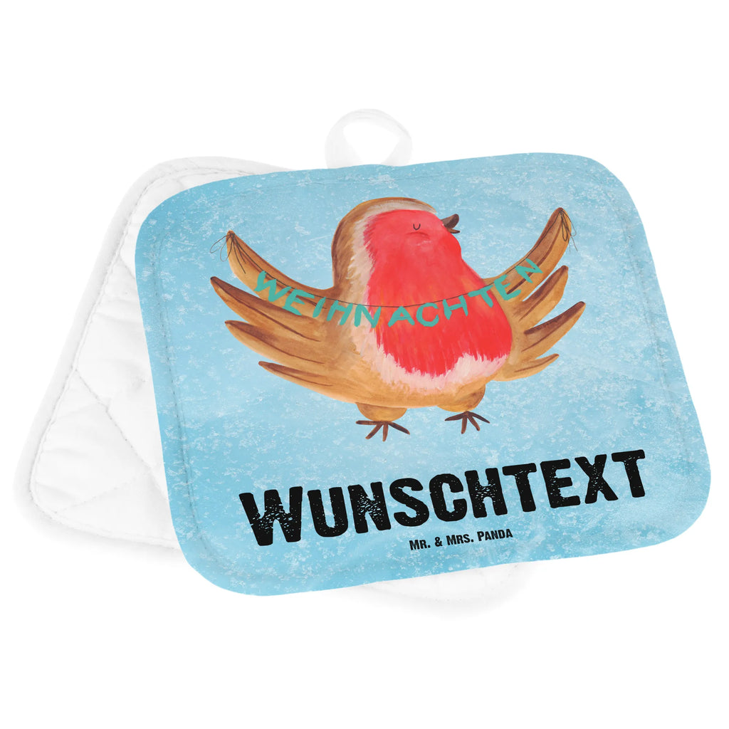 Personalisierte Topflappen Rotkehlchen Weihnachten Namensaufdruck, Personalisierter Ofenhandschuh, Personalisierte Topfuntersetzer, Topflappen Set Personalisiert, Topflappen mit Namen, Topflappen Personalisiert, Weihnachten, Winter, Weihnachtsdeko, Nikolaus, Advent, Heiligabend, Wintermotiv, Frohe Weihnachten, Vogel, Xmas, Weihnachtsgruß, Weihnachtsmotiv