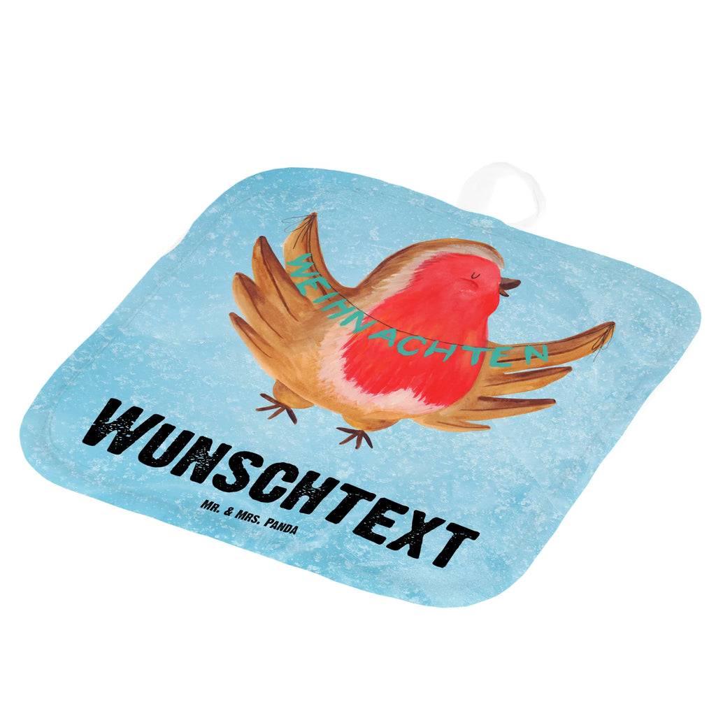 Personalisierte Topflappen Rotkehlchen Weihnachten Namensaufdruck, Personalisierter Ofenhandschuh, Personalisierte Topfuntersetzer, Topflappen Set Personalisiert, Topflappen mit Namen, Topflappen Personalisiert, Weihnachten, Winter, Weihnachtsdeko, Nikolaus, Advent, Heiligabend, Wintermotiv, Frohe Weihnachten, Vogel, Xmas, Weihnachtsgruß, Weihnachtsmotiv