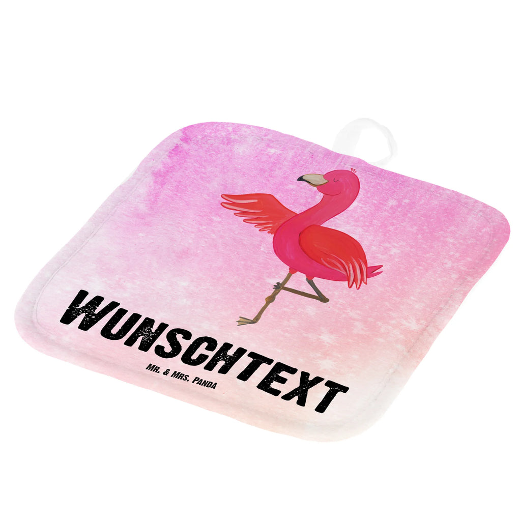 Spersonalizowane rękawice kuchenne Flamingo joga Flamingo