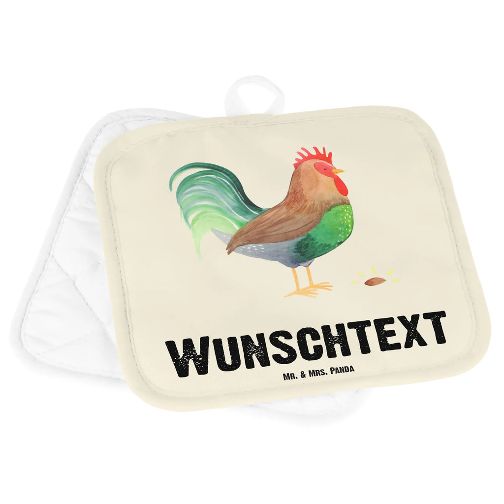 Personalisierte Topflappen Hahn mit Korn Namensaufdruck, Topflappen personalisiert, Topflappen Set personalisiert, Personalisierte Topfuntersetzer, Topflappen mit Namen, Personalisierter Ofenhandschuh, Bauernhof, Hoftiere, Landwirt, Landwirtin, Eier, Hahn, Henne, Natur, Korn