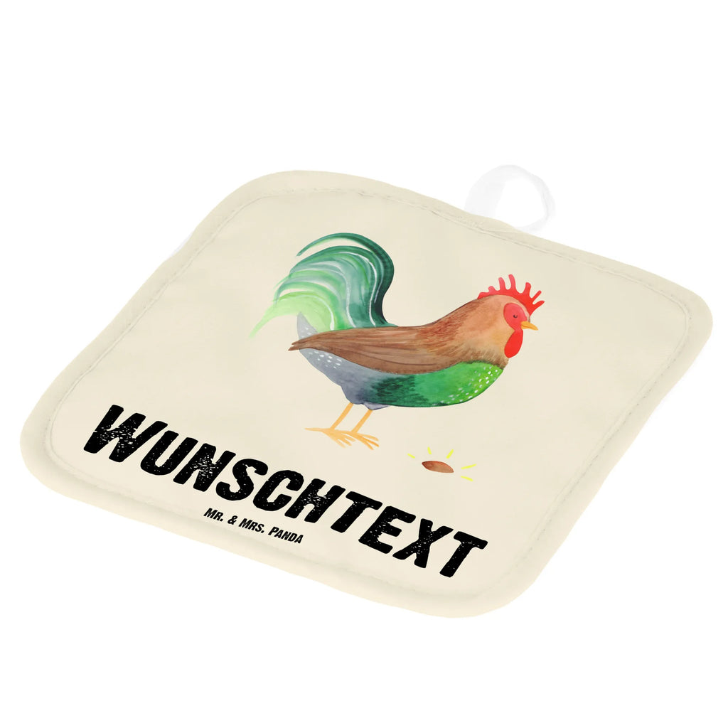 Personalisierte Topflappen Hahn mit Korn Namensaufdruck, Topflappen personalisiert, Topflappen Set personalisiert, Personalisierte Topfuntersetzer, Topflappen mit Namen, Personalisierter Ofenhandschuh, Bauernhof, Hoftiere, Landwirt, Landwirtin, Eier, Hahn, Henne, Natur, Korn