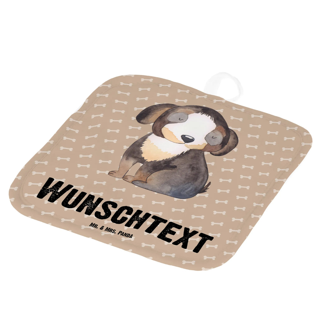 Personalisierte Topflappen Hund entspannt Personalisierter Ofenhandschuh, Topflappen mit Namen, Topflappen Set personalisiert, Topflappen personalisiert, Personalisierte Topfuntersetzer, Namensaufdruck, Hund, Hundemotiv, Haustier, Hunderasse, Tierliebhaber, Hundebesitzer, Sprüche, Hundeliebe, schwarzer Hund, Hundeglück, Liebe