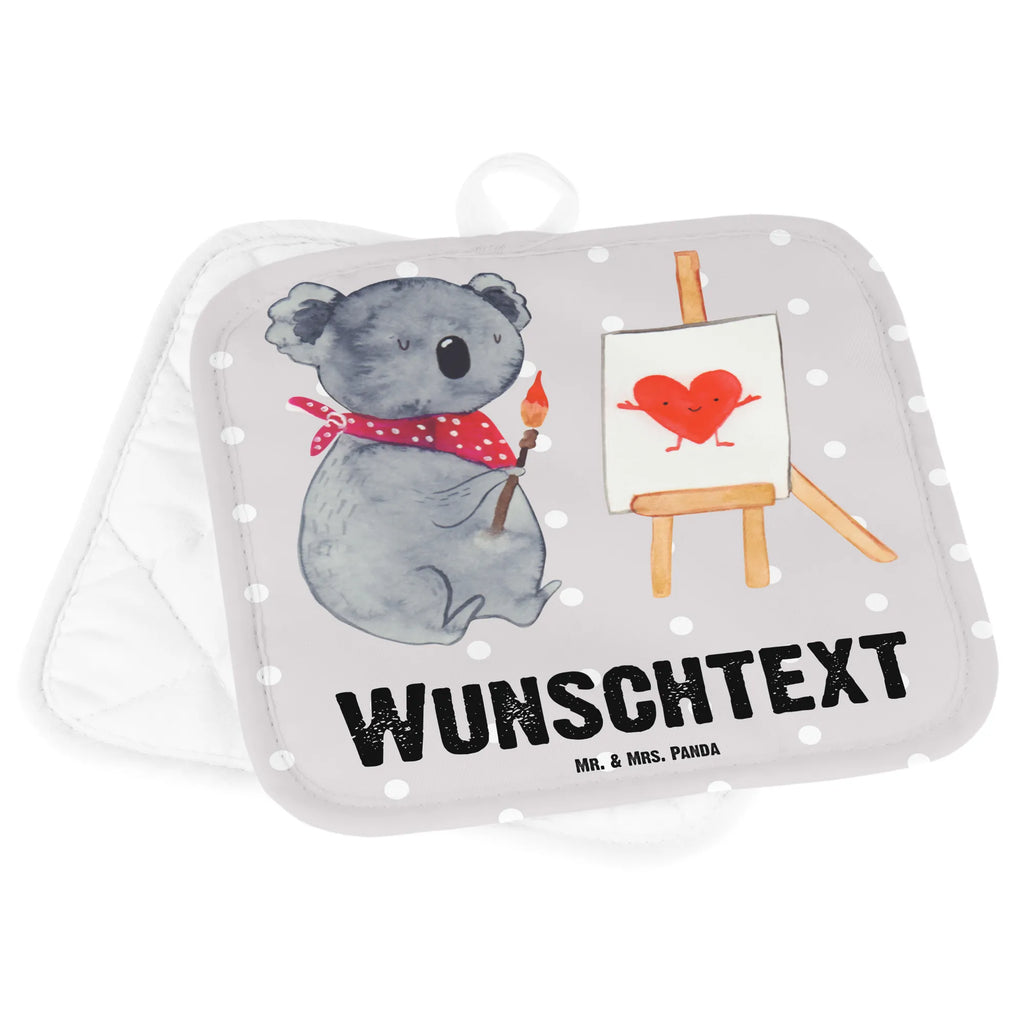 Personalised pot holder Koala bear Artist Koala, love gift, drawing, proof of love, feelings, artist, love