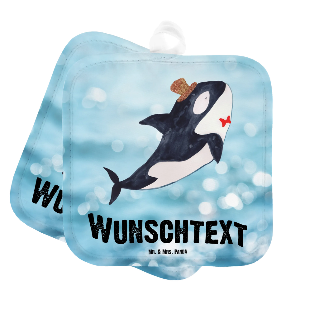 Personalisierte Topflappen Orca Zylinder Namensaufdruck, Topflappen personalisiert, Topflappen mit Namen, Personalisierte Topfuntersetzer, Topflappen Set personalisiert, Personalisierter Ofenhandschuh, Meerestiere, Meer, Urlaub, Fete, Glückwunsch, Orca, Glitter, Narwal, Geburtstag, Fest, Konfetti, Feier, Glitzer