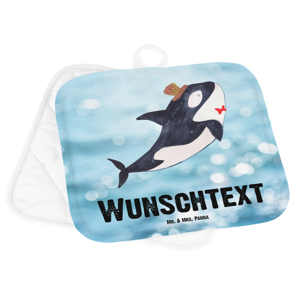 Personalisierte Topflappen Orca Zylinder Namensaufdruck, Topflappen personalisiert, Topflappen mit Namen, Personalisierte Topfuntersetzer, Topflappen Set personalisiert, Personalisierter Ofenhandschuh, Meerestiere, Meer, Urlaub, Fete, Glückwunsch, Orca, Glitter, Narwal, Geburtstag, Fest, Konfetti, Feier, Glitzer