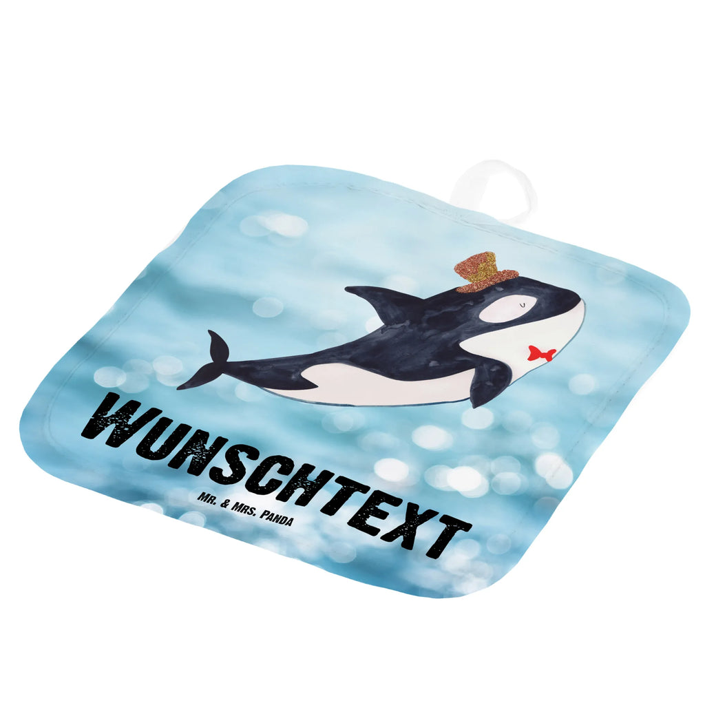 Personalisierte Topflappen Orca Zylinder Namensaufdruck, Topflappen personalisiert, Topflappen mit Namen, Personalisierte Topfuntersetzer, Topflappen Set personalisiert, Personalisierter Ofenhandschuh, Meerestiere, Meer, Urlaub, Fete, Glückwunsch, Orca, Glitter, Narwal, Geburtstag, Fest, Konfetti, Feier, Glitzer
