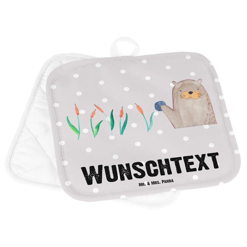 Personalised pot holder otter Stone otter, marten, sea otter, European otter, water mammal, aquatic animal, baby otter, predator, water, otter gifts, animal lover, gift ideas for animal lovers, animal, mammal, water animal, gifts for people in love, Otter Sea Otter Lake Otter