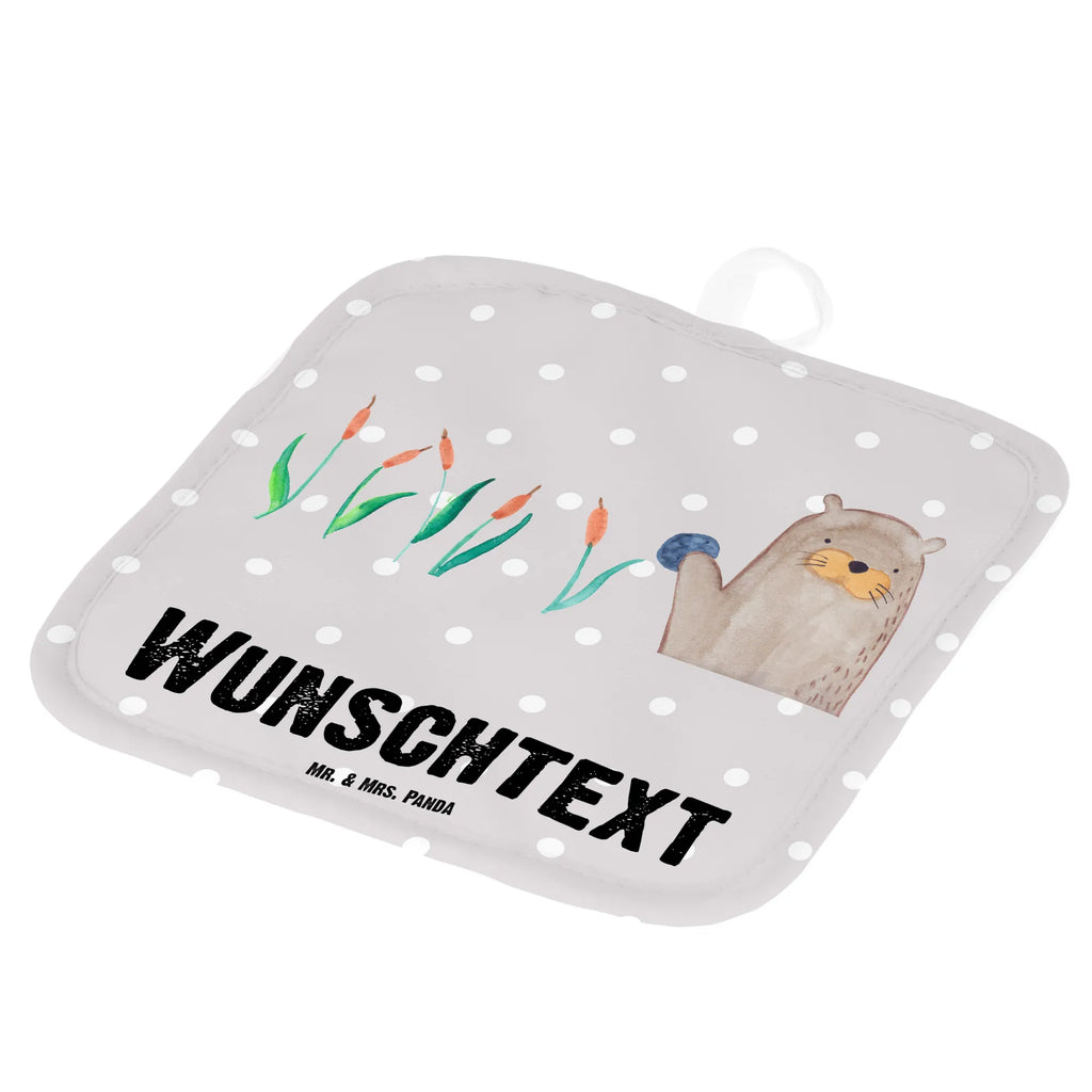 Personalised pot holder otter Stone otter, marten, sea otter, European otter, water mammal, aquatic animal, baby otter, predator, water, otter gifts, animal lover, gift ideas for animal lovers, animal, mammal, water animal, gifts for people in love, Otter Sea Otter Lake Otter