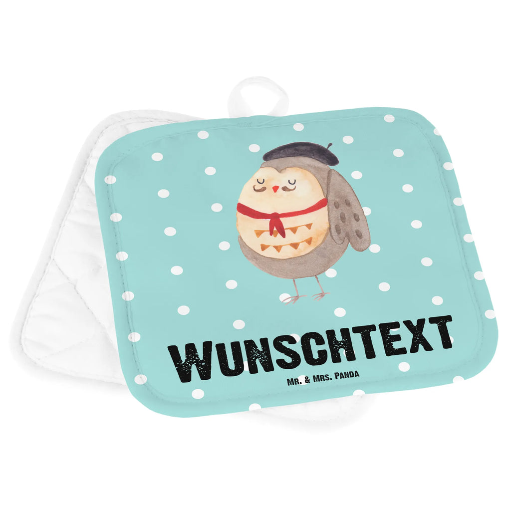 Personalisierte Topflappen Eule Französisch Topflappen personalisiert, Personalisierter Ofenhandschuh, Topflappen mit Namen, Namensaufdruck, Topflappen Set personalisiert, Personalisierte Topfuntersetzer, Eule, Spruch schön, La vie est belle, Owl, Spruch Französisch, Frankreich, das Leben ist schön, Eulen, hibou, Eule Deko