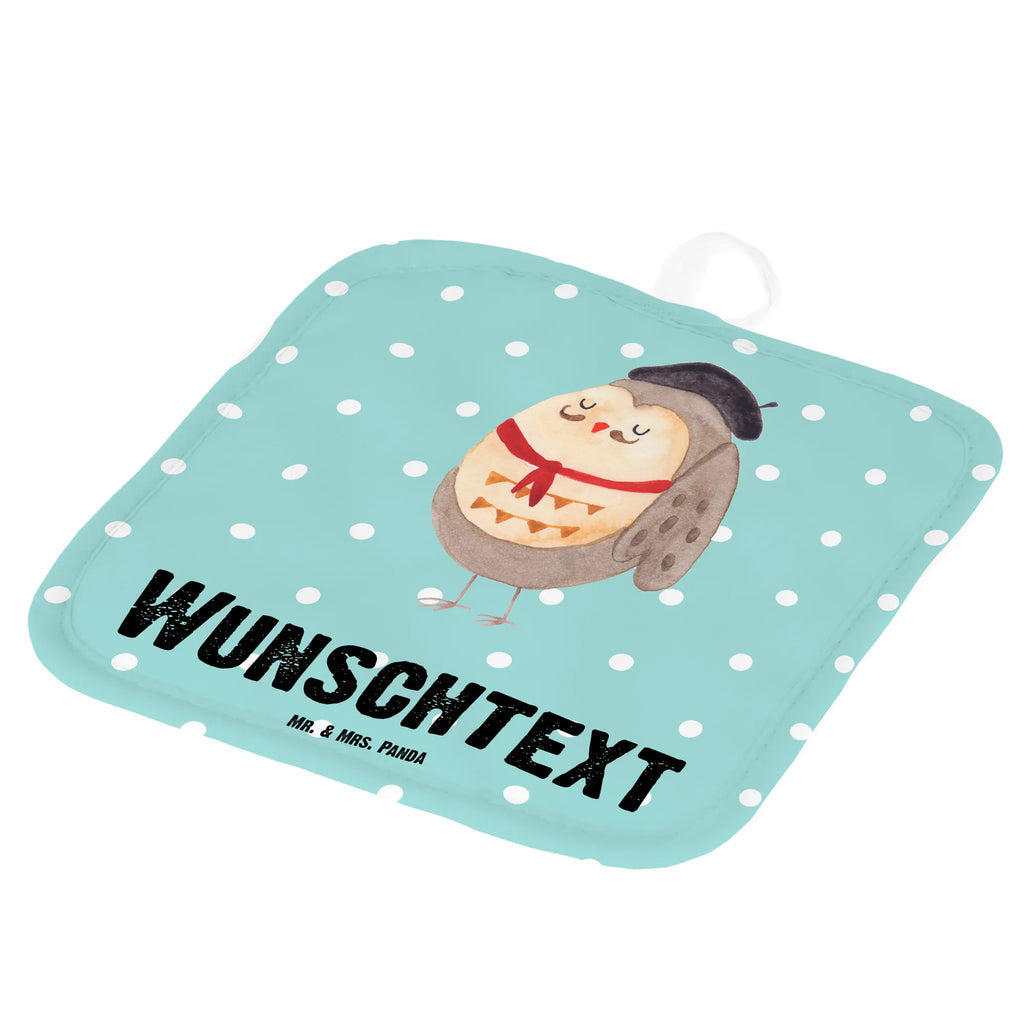 Personalisierte Topflappen Eule Französisch Topflappen personalisiert, Personalisierter Ofenhandschuh, Topflappen mit Namen, Namensaufdruck, Topflappen Set personalisiert, Personalisierte Topfuntersetzer, Eule, Spruch schön, La vie est belle, Owl, Spruch Französisch, Frankreich, das Leben ist schön, Eulen, hibou, Eule Deko