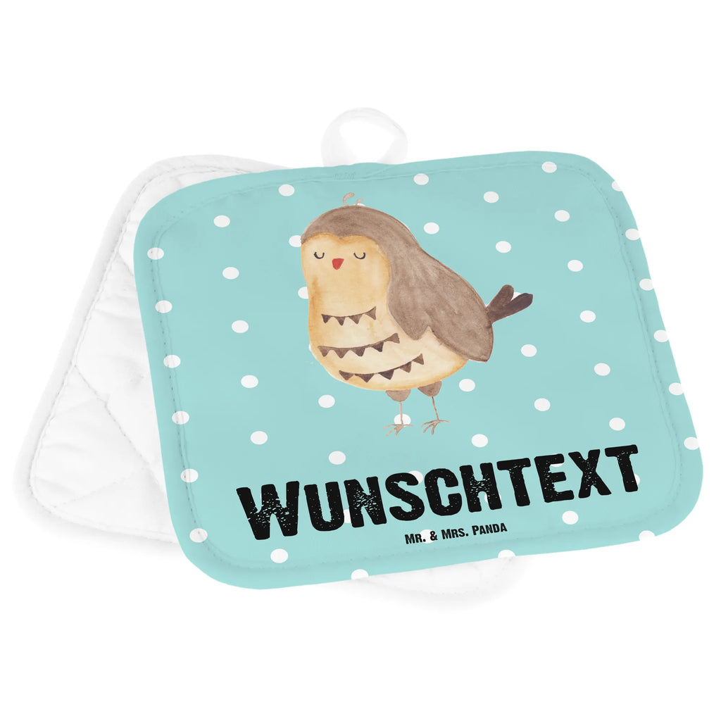 Personalised pot holder Owl Satisfied owl, forest animal, bird, nocturnal, gift ideas, birthday present, illustrated, funny, romantic gift, owl decor, Romantic, Owl saying, Owl deco, Wedding anniversary gift, Pun funny, Owl, Love saying, Saying beautiful
