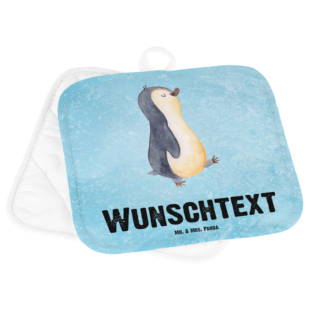 Personalisierte Topflappen Pinguin marschierend Personalisierte Topfuntersetzer, Topflappen Set Personalisiert, Namensaufdruck, Personalisierter Ofenhandschuh, Topflappen mit Namen, Topflappen Personalisiert, Pinguin, Langschläfer, Pinguine, Familie, Schwester, Frühaufsteher, Bruder