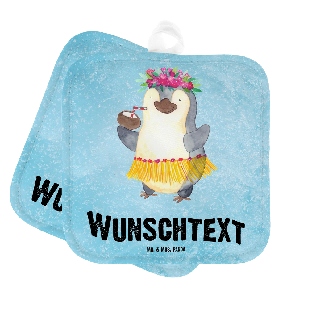 Personalisierte Topflappen Pinguin Kokosnuss Personalisierte Topfuntersetzer, Namensaufdruck, Topflappen Set Personalisiert, Topflappen Personalisiert, Personalisierter Ofenhandschuh, Topflappen mit Namen, Pinguin, Urlaub, Kokosnuss, Pinguine, Hawaii, Aloha