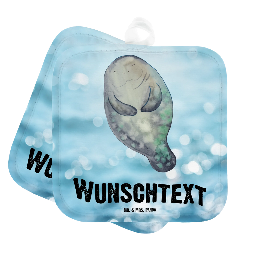 Personalised pot holder manatee happy Seafood, aquatic animals, ocean, sea, fish, shells, corals, reef, whale, narwhal, sea urchin, lobster, platypus, turtle, manatee, crocodile, orca, shrimp, gifts for seafood lovers, water world, underwater animals, underwater world, vacation, deep sea, seafood fans, gift ideas, seafood decoration, seafood posters, Manatee, Lovesickness, Respect, New start, Carefulness, Manatees, Self-love, Girlfriend, Satisfaction, New beginning