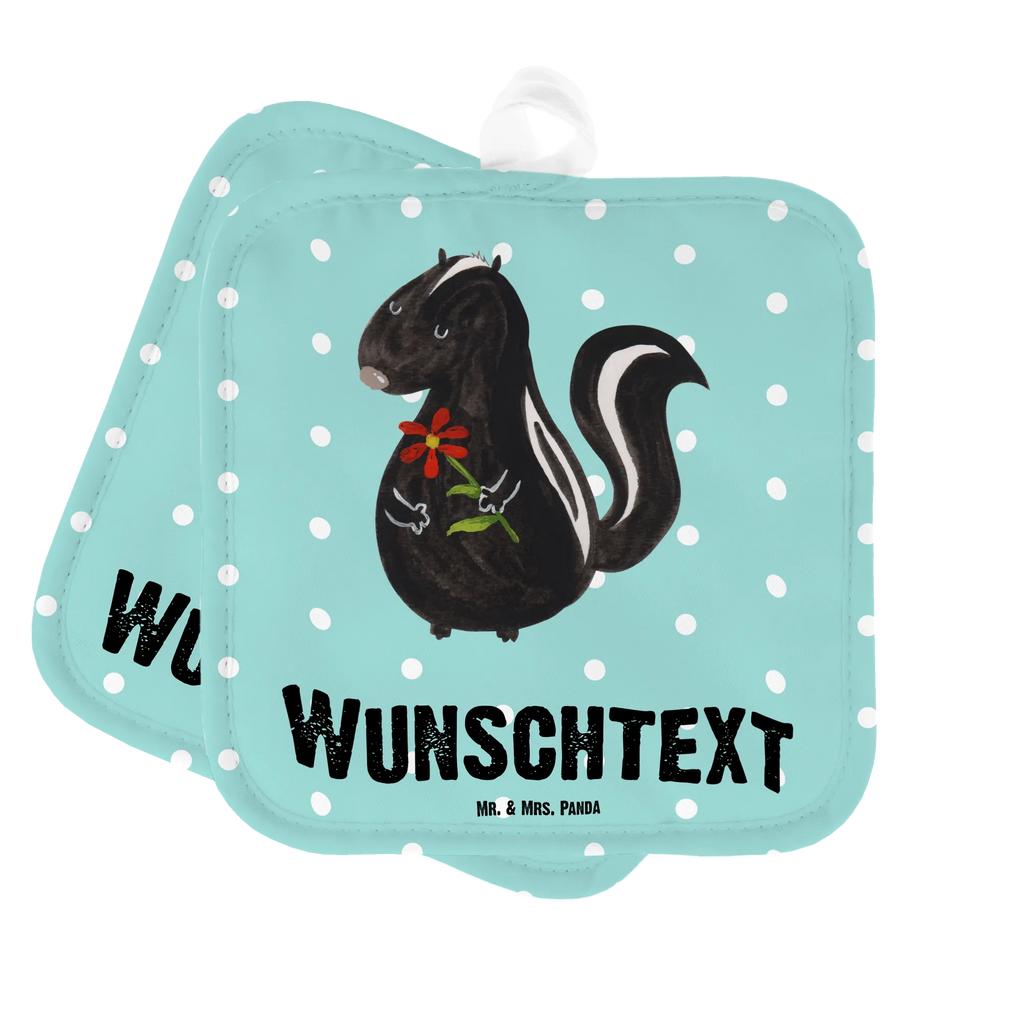 Personalised pot holder skunk flower Skunk, dreamy, stink, daydreamer, stinker, dreams, predator, wild animal, skunk