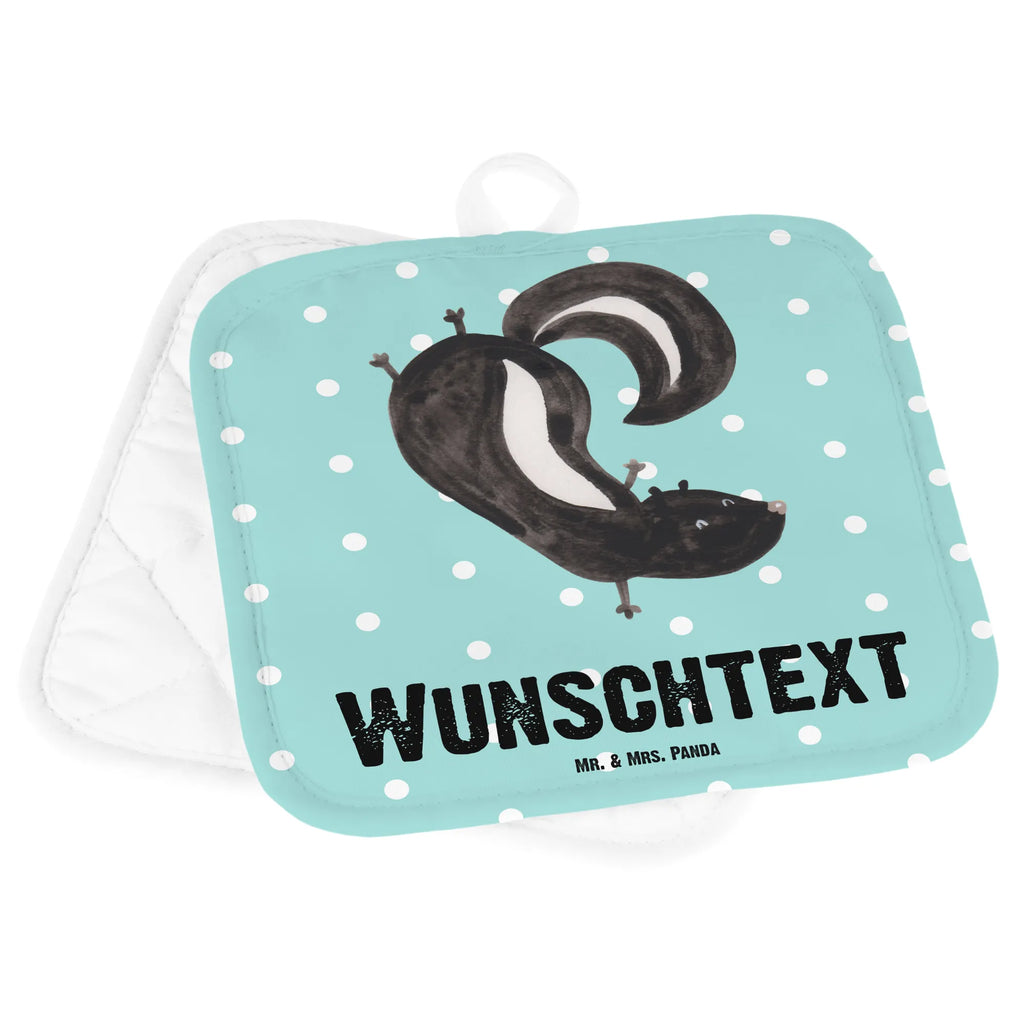 Personalised pot holder skunk handstand Skunk, stink, child, predator, wild animal, playground, skunk, playful