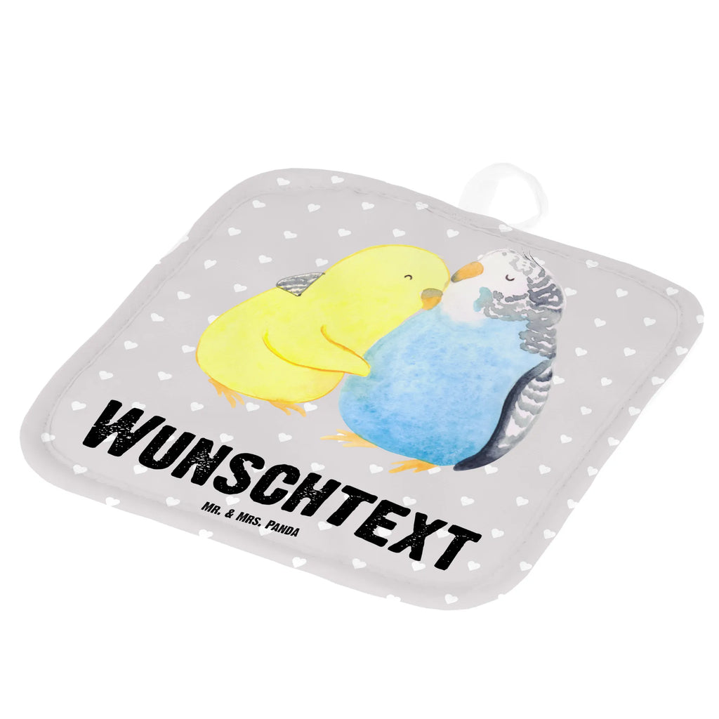 Personalisierte Topflappen Wellensittich Liebe Personalisierte Topfuntersetzer, Topflappen personalisiert, Personalisierter Ofenhandschuh, Topflappen Set personalisiert, Topflappen mit Namen, Namensaufdruck, Liebe, Partner, Freund, Freundin, Ehemann, Ehefrau, Heiraten, Verlobung, Heiratsantrag, Liebesgeschenk, Jahrestag, Hocheitstag, Vertrauen, Vögel, Wellensittich, Nähe, Kuscheln