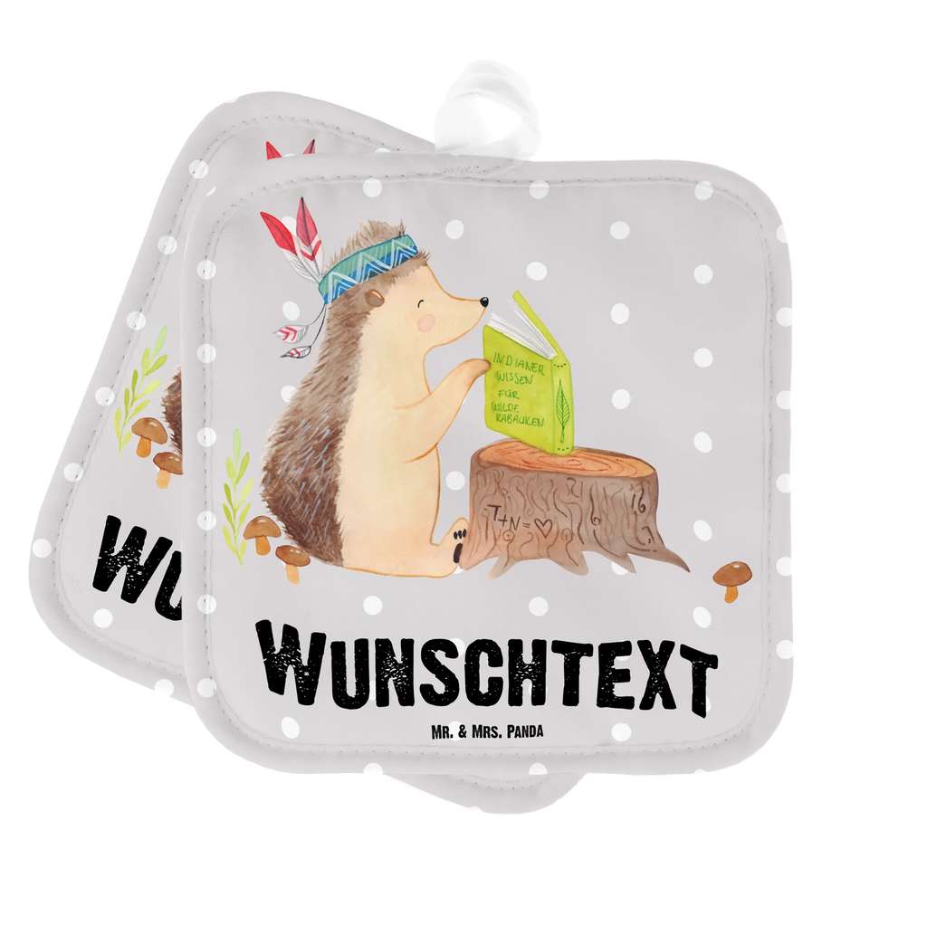 Spersonalizowane rękawice kuchenne jeż Ozdoba z piór Personalisierter Ofenhandschuh, Namensaufdruck, Topflappen Set personalisiert, Topflappen mit Namen, Personalisierte Topfuntersetzer, Topflappen personalisiert, Waldtiere, Tiere, Indianer, Abenteuer, Lagerfeuer, Igel, Camping